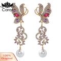 Carat Dangle Earrings Sparkling Hollow Out Rhinestone Hanging Earrings. 