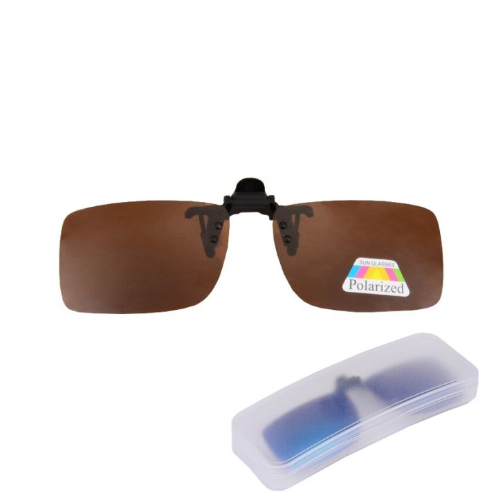 Polarized Clip On Sunglasses Men Women Near-Sighted Driving Night