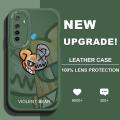 AMORVOR for Realme 5 5i 5S 6i Back Cover Fashion Style Bear PU Leather Case Soft Silicone Edge Phone Cases. 