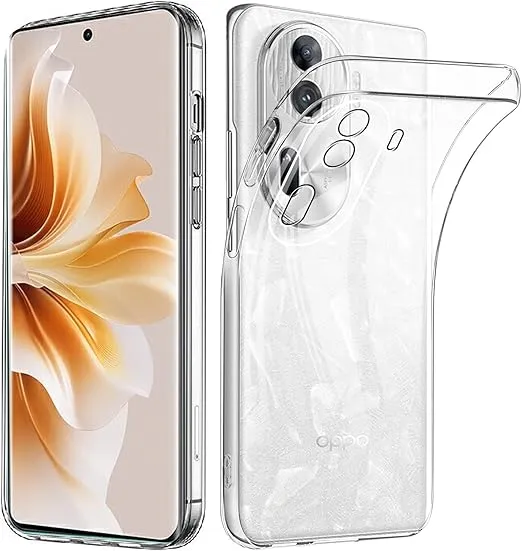 Oppo Reno 11 Pro 5G Flexible Clear Transparent Soft TPU Back Case Cover