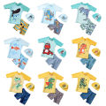 GC 3pcs Kids Split Swimming Suit Cartoon Quick-drying Short Sleeves Swimwear Swimming Trunks With Cap For 3-10 Years Old Kids.