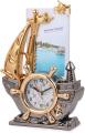 Ship Style Photo Frame with Clock for Study Table, Photo Frame Collages with Clock, 45 Gram, Multicolor, Pack of 1.