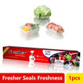 Fresher Plastic Stretch Wrap Clear Cling Food Grade PE Vinyl Film Plastic Wrapping Paper Roll 60 meter Ideal food Wrapping paper for Keeping Food Fresh.