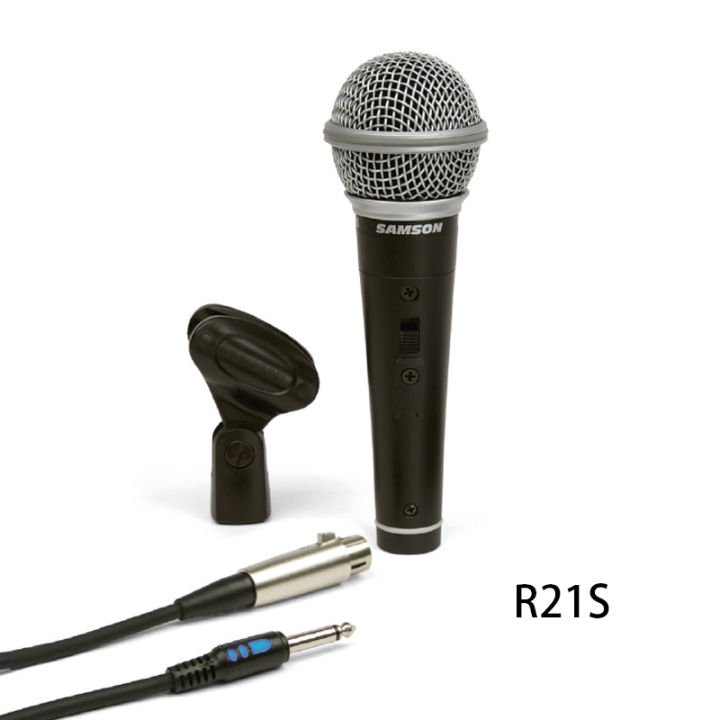 Samson%20R21S%20Dynamic%20Cardioid%20Microphone%20with%20XLR%20to%201/4%20Mic%20Cable%20and%20Mic%20Clip%20for%20vocal%20and%20presentation%20applications%20-%20Image%202
