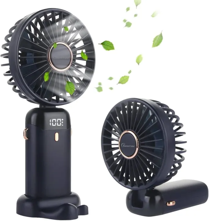 Portable%20Handheld%20Personal%20Rechargeable%20Fan%20LED%20Digital%20Display%2090%C2%B0Adjustable%20-%20Image%202
