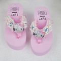 Sanrio Hello Kitty Soft Flip Flop Sandals Y2k Beach Slides Shoes Women Kawaii Casual Wedge High Heels Platform Slippers Ladies House Foocus. 
