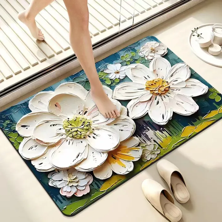 Daisy%20diatom%20mud%20bath%20absorbent%20floor%20mat%20home%20door%20mat%20bathroom%20door%20anti-slip%20quick-dry%20foot%20mat%20drain%20mat%20-%20Image%202
