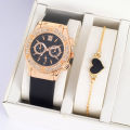 Lucky Brand Watches for Women Fashion Leather Minimalist Quartz Movement Women's Wrist Watches Bracelet Gift Box Set. 
