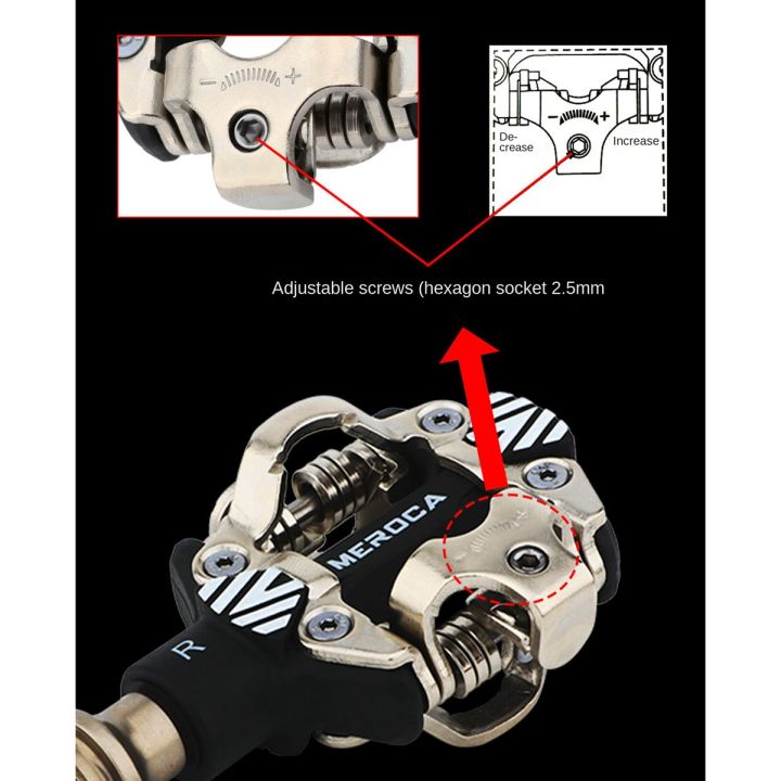 MEROCA%20Sealed%20Bearing%20Mtb%20Bike%20Pedals%20Bicycle%20Self-Locking%20Pedals%20with%20Clips%20Doubleside%20Clipless%20Pedal%20Spd%20Ultralight%20Bicycle%20Parts%20-%20Image%204