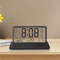 LCD Digital Alarm Clock Transparent Date Week Temperature Display.
