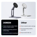 UGREEN Magnetic Phone Stand for Desk Cell Phone Holder Adjustable for iPhone 14 13 12 Pro Max 11 XS , Nintendo Switch, Aluminum Metal Desktop Phone Stand.