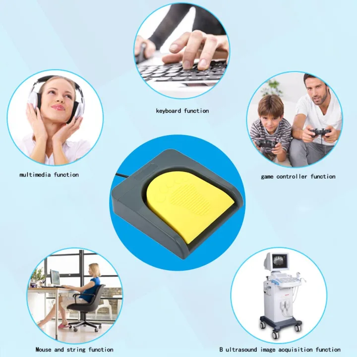 PCsensor%20USB%20Single%20Foot%20Switch%20Control%20One%20Key%20Customized%20Computer%20Keyboard%20Action%20Pedal%20Grey%20with%20Yellow%20-%20Image%202