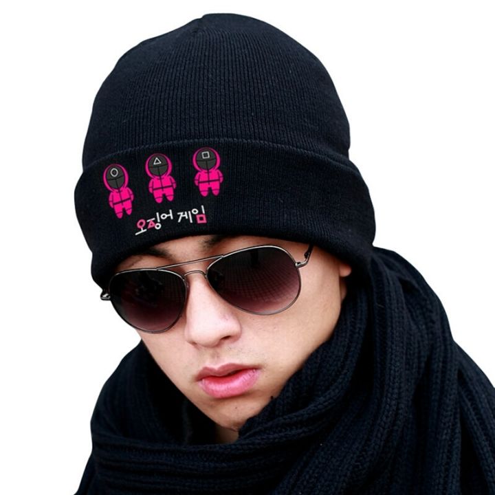 Squid%20Game%20Knitted%20Hat%20UniWomen%20Men%20Winter%20Autumn%20Outdoor%20Party%20Hats%20Tide%20Hop%20Caps%20Cuffed%20Beanies%20-%20Image%207