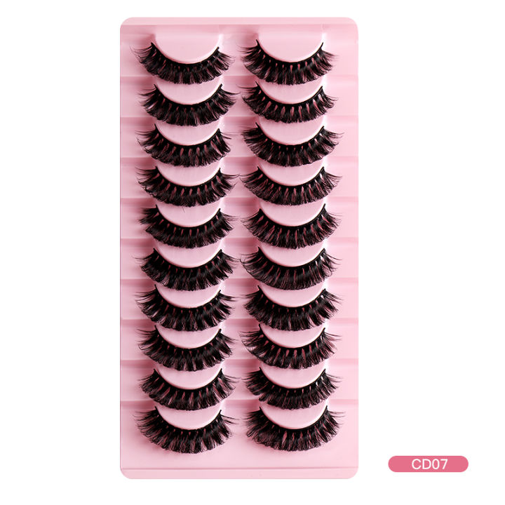 LTWEGO%20Lashes%205/10/20%20Pairs%203D%20Faux%20Mink%20Lashes%20Russian%20Strip%20DD%20Curl%20False%20Eyelashes%20Fluffy%20Volume%20Eyelash%20Extension%20Makeup%20-%20Image%207