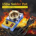 Solder Pot AC 220V 150W Desoldering Bath Titanium Plate Melting Plate 200-480°C Degree Celsius 150W Hot Solder Pot Tin Melting 220V Hot Solder Pot Adapters. 