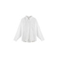 Casual Korean Style Loose Blue with Long Sleeves Shirt Simple Small Inner Wear Blouse Spring and Autumn Design Sense Bandage Dress Shirt.
