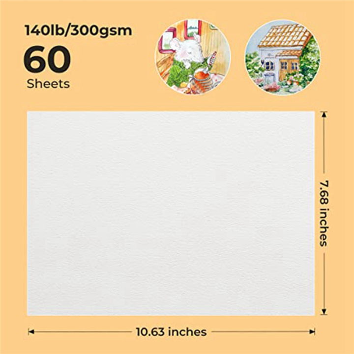 60%20Sheets%20Cold%20Press%2050%25%20Cotton&140Lb%20/300Gsm%20Acid-Free%20Bulk%20White%20Paper%20Watercolor%20Paper%20Art%20Paper%20-%20Image%206