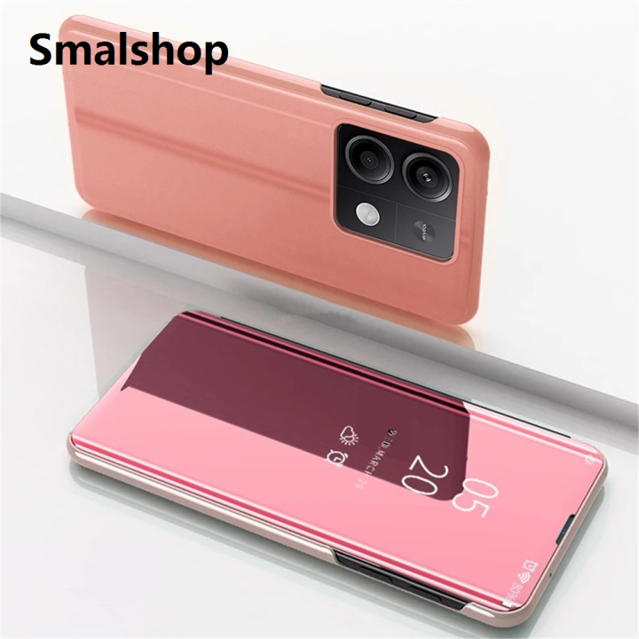 Smalshop%20Mirror%20Flip%20Phone%20Case%20For%20Xiaomi%20Redmi%20Note%2013%2014%2012%2011%2010%209%20Pro%20Plus%204G%205G%20Shockproof%20Kickstand%20Leather%20Protective%20Cover%20Funda%20-%20Image%207