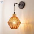 Rattan Wall Sconce Wall Lamp Wall Light for Reading Living Room Farmhouse.