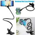 Universal Flexible Long Arms Lazy Bed Desktop Mobile Phone Holder Stand - Black - Phone Stand - Mobile Stand. 