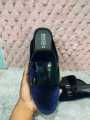 Velvet Fabrics Half Shoe Black Color For Men.