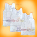 3 Pieces Set White Color Sando t shirt /Tank Top For Kids.
