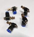 Plastic 4 mm Tube M5 Pneumatic Air Flow Speed Control Valve Quick Connector (Black) -5 Pieces. 