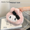 Mettle Vault Plush cartoon makeup bag, Kuromi women's casual doll, handbag, birthday gift.