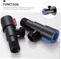 304 Stainless Steel Angle Stop Valve Pure Copper Valve Core Hot and Cold Water Angle Valve Stop Valve, for Bathroom & Toilet [Black]. 