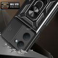 Vantime for vivo Y03 / Y03t / Y18 / Y18s / Y28s 4G 5G Case Hard Sliding Lens Protect Stand Holder Back Cover.