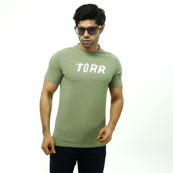 TORR DARK GREEN100% COTTON MEN'S WEAR T-SHIRT