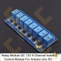 8 Channel 12V Relay Module DC 12V Eight Channel Isolated Control Module With Screw Terminal For Arduino 8 Channel DC12V With Optocoupler Protection 12V Relay Switches.