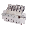 Chrome Electric Guitar Tremolo Bridge Kit Double Locking Systyem/78MM Between the 2 Studs Centers/Strings Through Saddle. 
