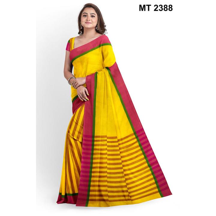 Women White And Multi Aztec Print Saree With Atteched Blouse Piece main image 0