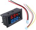 0.56" Digital Voltmeter Ammeter DC 100V 10A - Voltage Current Meter Tester - Dual LED Display Panel with Connect Wires - Multimeter.