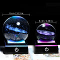 3D Crystsal LED Light Solar System Ball Laser Engraved Planets Glass Sphere Cosmic Model Globe Home Decoration Astronomy Gift. 