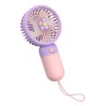 New Flower Cartoon Handheld Hanging Rope Small Fan for Students and Children USB Charging Portable Mini Fan. 