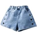 Girls denim shorts summer wear baby new small and medium-sized pants foreign thin children's hot pants loose 769. 