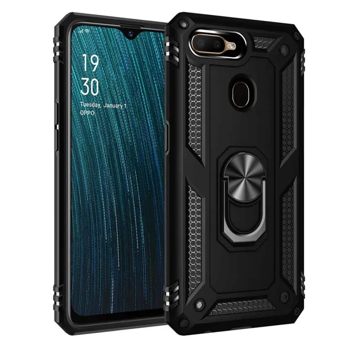 xprmy%20for%20OPPO%20A5s/AX5s/A7/A12%20phone%20Case%20Luxury%20Armor%20Shockproof%20TPU%20PC%202%20in%201%20360%20Degree%20Rotating%20Holder%20Ring%20Back%20Cover%20-%20Image%202