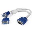 VGA Y Monitor Splitter Cable -White and Blue.