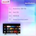 Vikan 32'' 4K Supported Android Smart Television Wi-Fi Hd Led Tv Ram 2 gb Rom 16 gb. 