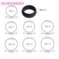 DOHOHDO New 8mm Affordable Silicone Rubber Wedding Bands For Men Rings Black White Color Casual Silicone Finger Ring Anel.