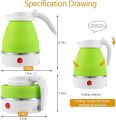 Collapsible Kettle Portable Mini Foldable Electric Kettle Suitable for Home Travel and Camping (Multicolour).