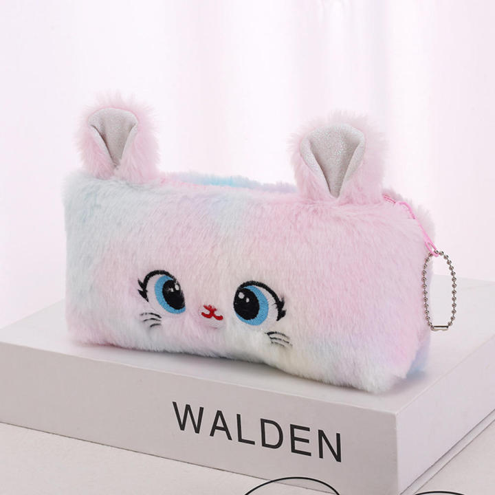 20*10cm Cute Pencil Case Cute Plush Cartoon Pen Organizer Creative Stationery Holder for School Supplies Office Organization Art And Craft Storage Gift For Students Travel Accessory