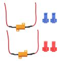 2Pcs Car LED Decoder Anti Hyper Flash No Error Wirewound Load Resistor 25W 25Ω. 