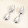 New 2024 Elegant Female Gold Metal Water Drop Earrings for Women Accessories Simple Jewelry.