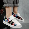 XZVZ Kids Sneakers Lightweight Children's Shoes MD Shock Absorption Non-slip Sole Casual Shoes PU Leather Upper Boys Sneakers. 