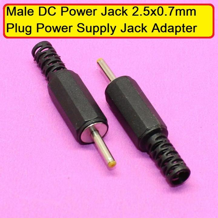 5Pcs-2.5mm MALE POWER JACK 5V 12V DC Jack Male DC Power Jack 1.7mm Plug Power Supply Jack Adapters 1.7x2.5mm For LED Strips Cables Barrels Adapters
