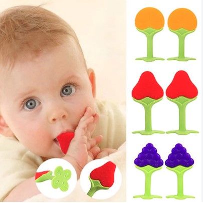 Silicone Baby Teether Silicone Baby Teether Chew Tooth Toys Newborn  Silicone Fruit Teether  for Baby