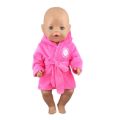 【The road to happiness Store】Bathrobe Suit Doll Clothes Born Baby Fit 17 inch 43cm Doll For Baby Gift.